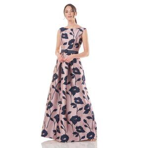 NWT - Kay Unger - Austin Bateau Gown - Woodrose/Midnight